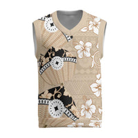 Bula Fiji Iri Buli Christmas Knitted V-Neck Vest Woven Fan With Fijian Tapa - Polynesian Pride