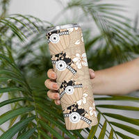 Bula Fiji Iri Buli Skinny Tumbler Woven Fan With Fijian Tapa