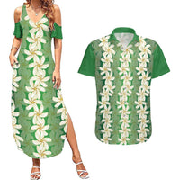 Ia Orana Tahiti Tiare Maori Seamless Style Couples Matching Summer Maxi Dress and Hawaiian Shirt