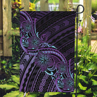 Teal Purple Polynesia Plumeria Tattoo Garden Flag LT14 Garden Flag Purple - Polynesian Pride
