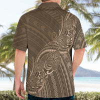 Brown Polynesia Plumeria Tattoo Hawaiian Shirt LT14 - Polynesian Pride