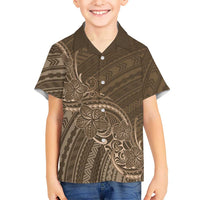 Brown Polynesia Plumeria Tattoo Hawaiian Shirt LT14 - Polynesian Pride