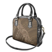 Brown Polynesia Plumeria Tattoo Shoulder Handbag LT14 - Polynesian Pride