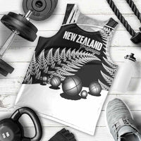 Custom New Zealand Silver Fern Petanque Men Tank Top Aotearoa Maori Pattern LT14 - Polynesian Pride