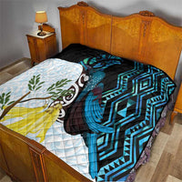 New Zealand Silver Fern Tui Bird Quilt Maori Kowhai Paua Shell Taniko Motifs