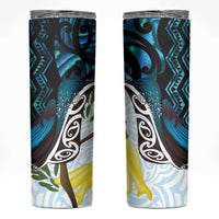 New Zealand Silver Fern Tui Bird Skinny Tumbler Maori Kowhai Paua Shell Taniko Motifs