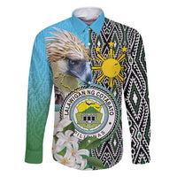 Cotabato Philippines Province Family Matching Long Sleeve Bodycon Dress and Hawaiian Shirt Filipino Eagle Sampaguita Tinalak Pattern