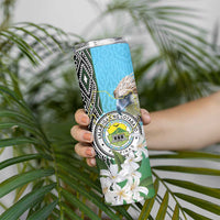 Cotabato Philippines Province Skinny Tumbler Filipino Eagle Sampaguita Tinalak Pattern LT14 - Polynesian Pride