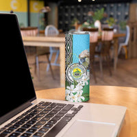 Cotabato Philippines Province Skinny Tumbler Filipino Eagle Sampaguita Tinalak Pattern LT14 - Polynesian Pride