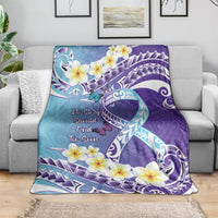 No Story Should End Too Soon Suicide Awareness Blanket Purple And Teal Polynesian Ribbon