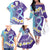 No Story Should End Too Soon Suicide Awareness Family Matching Off The Shoulder Long Sleeve Dress and Hawaiian Shirt Purple And Teal Polynesian Ribbon