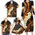 Liver Cancer Awareness Month Family Matching Long Sleeve Bodycon Dress and Hawaiian Shirt Awareness Is Key Orange Polynesian Ribbon