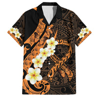 Liver Cancer Awareness Month Family Matching Long Sleeve Bodycon Dress and Hawaiian Shirt Awareness Is Key Orange Polynesian Ribbon LT14 Dad's Shirt - Short Sleeve Orange - Polynesian Pride
