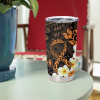 Liver Cancer Awareness Month Tumbler Cup Awareness Is Key Orange Polynesian Ribbon