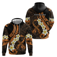 Liver Cancer Awareness Month Zip Hoodie Awareness Is Key Orange Polynesian Ribbon