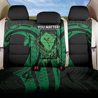 ADHD Awareness Month You Matter Back Car Seat Cover Green Polynesian Ribbon