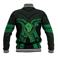 ADHD Awareness Month You Matter Baseball Jacket Green Polynesian Ribbon