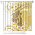 Gold Hawaii Shark Tattoo Shower Curtain Frangipani With Polynesian Pastel Version