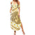Gold Hawaii Shark Tattoo Summer Maxi Dress Frangipani With Polynesian Pastel Version