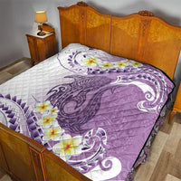 Purple Hawaii Shark Tattoo Quilt Frangipani With Polynesian Pastel Version