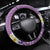 Purple Hawaii Shark Tattoo Steering Wheel Cover Frangipani With Polynesian Pastel Version