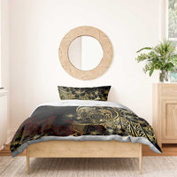 Frangipani Festival Rabaul Bedding Set PNG Tribal Baining Mask Tattoo - Polynesian Pride