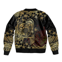 Frangipani Festival Rabaul Bomber Jacket PNG Tribal Baining Mask Tattoo LT14 - Polynesian Pride