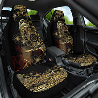 Frangipani Festival Rabaul Car Seat Cover PNG Tribal Baining Mask Tattoo - Polynesian Pride
