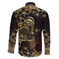 Frangipani Festival Rabaul Family Matching Puletasi and Hawaiian Shirt PNG Tribal Baining Mask Tattoo - Polynesian Pride