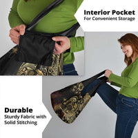 Frangipani Festival Rabaul Grocery Bag PNG Tribal Baining Mask Tattoo - Polynesian Pride