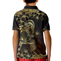Frangipani Festival Rabaul Kid Polo Shirt PNG Tribal Baining Mask Tattoo - Polynesian Pride