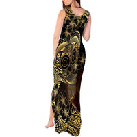 Frangipani Festival Rabaul Tank Maxi Dress PNG Tribal Baining Mask Tattoo - Polynesian Pride