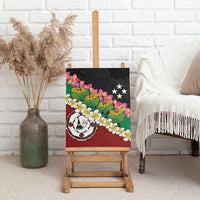 Frangipani Festival Rabaul East New Britain Canvas Wall Art Dukduk Dance With Plumeria - Polynesian Pride