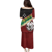 Frangipani Festival Rabaul East New Britain Family Matching Puletasi and Hawaiian Shirt Dukduk Dance With Plumeria - Polynesian Pride