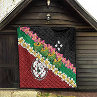Frangipani Festival Rabaul East New Britain Quilt Dukduk Dance With Plumeria - Polynesian Pride