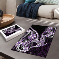 Purple Black Aloha Hawaii Puzzle Polynesian Shark Tattoo Plumeria