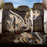 Orange Black Aloha Hawaii Back Car Seat Cover Polynesian Shark Tattoo Plumeria