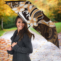 Orange Black Aloha Hawaii Umbrella Polynesian Shark Tattoo Plumeria