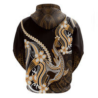Orange Black Aloha Hawaii Zip Hoodie Polynesian Shark Tattoo Plumeria LT14 - Polynesian Pride