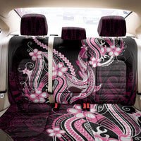 Pink Black Aloha Hawaii Back Car Seat Cover Polynesian Shark Tattoo Plumeria