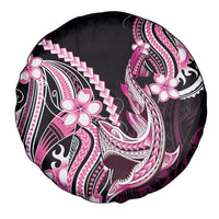 Pink Black Aloha Hawaii Spare Tire Cover Polynesian Shark Tattoo Plumeria