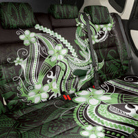 Green Black Aloha Hawaii Back Car Seat Cover Polynesian Shark Tattoo Plumeria
