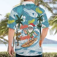 Hawaii Summer Christmas Hawaiian Shirt Surfing Santa Shaka Catch The Wave