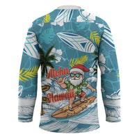 Hawaii Summer Christmas Hockey Jersey Surfing Santa Shaka Catch The Wave