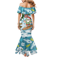 Hawaii Summer Christmas Mermaid Dress Surfing Santa Shaka Catch The Wave