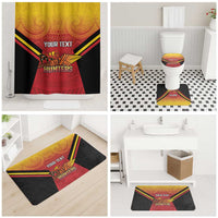 Papua New Guinea Rugby Custom Bathroom Set Go PNG Hunters Polynesian Pattern - Polynesian Pride