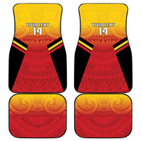 Papua New Guinea Rugby Custom Car Mats Go PNG Hunters Polynesian Pattern - Polynesian Pride