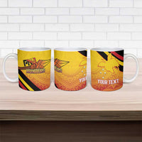 Papua New Guinea Rugby Custom Ceramic Mug Go PNG Hunters Polynesian Pattern LT14 - Polynesian Pride