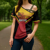 Papua New Guinea Rugby Custom Cross Shoulder Shirt Go PNG Hunters Polynesian Pattern LT14 - Polynesian Pride