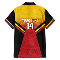 Papua New Guinea Rugby Custom Family Matching Summer Maxi Dress and Hawaiian Shirt Go PNG Hunters Polynesian Pattern - Polynesian Pride
